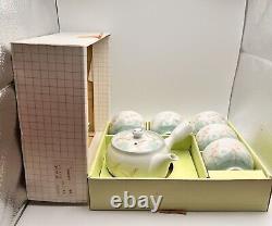 Arita Ware Tea Set NIB Hand Painted Yokode Teapot With 5 Cups Signed KYO