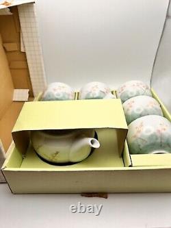 Arita Ware Tea Set NIB Hand Painted Yokode Teapot With 5 Cups Signed KYO