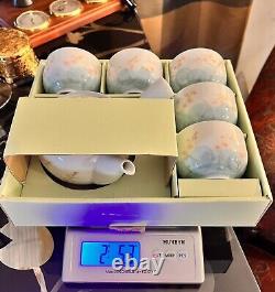 Arita Ware Tea Set NIB Hand Painted Yokode Teapot With 5 Cups Signed KYO