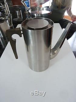 Arne Jacobsen Coffee Tea Set Cylinda Stelton Tray Cream Sugar Denmark, modern