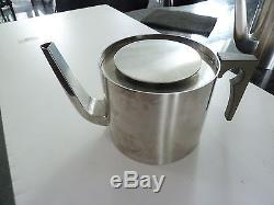 Arne Jacobsen Coffee Tea Set Cylinda Stelton Tray Cream Sugar Denmark, modern