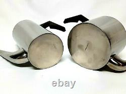 Arne Jacobsen Stelton Stainless Steel Cylinder Teapot & Coffeepot Set