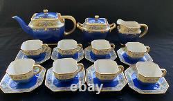 Art Deco Belleek Tea Set 1906-1924 Teapot Sugar Creamer 8 Cups&Saucers -By Lenox