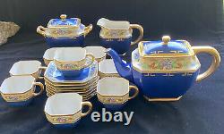 Art Deco Belleek Tea Set 1906-1924 Teapot Sugar Creamer 8 Cups&Saucers -By Lenox