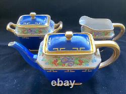 Art Deco Belleek Tea Set 1906-1924 Teapot Sugar Creamer 8 Cups&Saucers -By Lenox