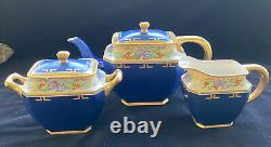 Art Deco Belleek Tea Set 1906-1924 Teapot Sugar Creamer 8 Cups&Saucers -By Lenox
