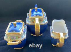 Art Deco Belleek Tea Set 1906-1924 Teapot Sugar Creamer 8 Cups&Saucers -By Lenox