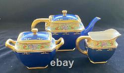 Art Deco Belleek Tea Set 1906-1924 Teapot Sugar Creamer 8 Cups&Saucers -By Lenox