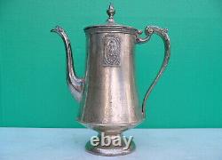 Art Deco Farber Brothers Tea Set Silvercraft EPNS Teapot Creamer Sugar c1931