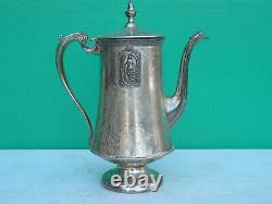 Art Deco Farber Brothers Tea Set Silvercraft EPNS Teapot Creamer Sugar c1931