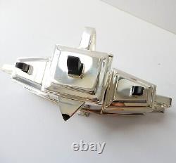 Art Deco Silverplated Architectural Tea Set Coffee Pot Christopher Dresser