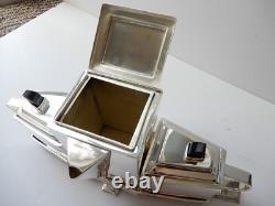 Art Deco Silverplated Architectural Tea Set Coffee Pot Christopher Dresser