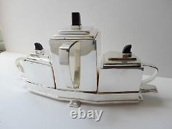 Art Deco Silverplated Architectural Tea Set Coffee Pot Christopher Dresser