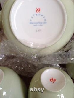 Asianera Hand Painted Bone China Teapot with Four Tea Cups Set NEW in Box