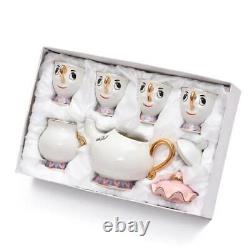 Attractive Decorated Ceramic Cup Pot Set Elegant Home Pottery Cute Coffee Mugs