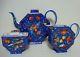 Auth Hermes'tea Pot','sugar Pot''milk Pitcher' Marqueterie De Pierres