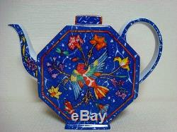 Auth HERMES'Tea pot','Sugar pot''Milk pitcher' Marqueterie de Pierres