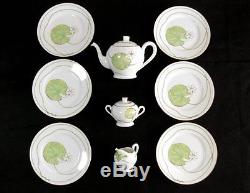 Authentic HERMES'Tea pot','Sugar pot''Milk pitcher''6 Plates'Set Nile