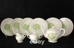 Authentic HERMES'Tea pot','Sugar pot''Milk pitcher''6 Plates'Set Nile
