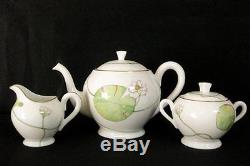 Authentic HERMES'Tea pot','Sugar pot''Milk pitcher''6 Plates'Set Nile