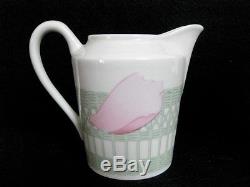 Authentic HERMES'Tea pot','Sugar pot''Milk pitcher'Set LES PIVOINES