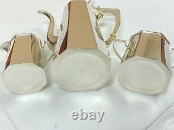 Authentic Tiffany & Co. Sterling Silver 925 Art Deco Teapot Creamer & Sugar Set