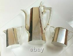 Authentic Tiffany & Co. Sterling Silver 925 Art Deco Teapot Creamer & Sugar Set