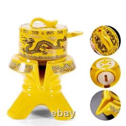 Automatic tea set porcelain Handmade dragon print tea pot matching tea cup Set