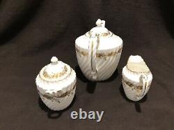 Aynsley Kent 8170 Tea Set Teapot Sugar Bowl and Lid and Creamer Gold PRETTY