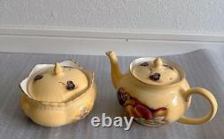 Aynsley Orchard Gold Tea Pot & Sugar Pot set
