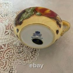 Aynsley Orchard Gold Teapot Creamer Sugar Pot Plate Set