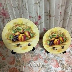 Aynsley Orchard Gold Teapot Creamer Sugar Pot Plate Set