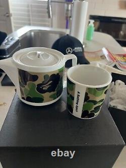 BAPE A Bathing Ape ABC CAMO TEA POT SET Japan 1I80193004 Rare Porcelain Set