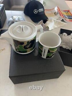 BAPE A Bathing Ape ABC CAMO TEA POT SET Japan 1I80193004 Rare Porcelain Set