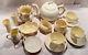 Belleek Limpet Yellow Teapot With Creamer, Sugar, 3 Cups & Saucers & Extras