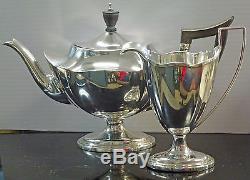BJSTAMPS GORHAM Sterling Silver Tea Pot & Creamer Set 2442 Plymouth 27.55 t oz