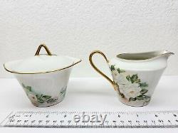 Bareuther Bavaria Germany Hand Painted Teapot Cream Sugar Signed 6 Tea Cups