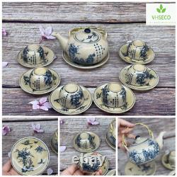 Bat Trang Pottery Ceramic Tea Set Authentic Vietnamese Craftsmanship Village