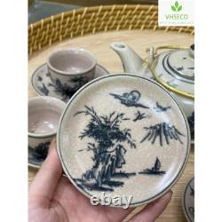 Bat Trang Pottery Ceramic Tea Set Authentic Vietnamese Craftsmanship Village