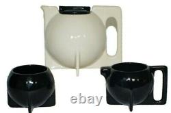 Bauhaus Memphis Style Cowan Pottery Porcelain Ceramic Coffee Teapot Service Set