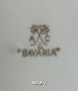 Bavaria Chocolate Pot Tea Coffee Hand Painted Artist Signed A Koch Lot Set Of 8