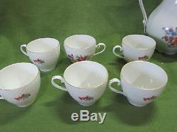 Bavaria Schumann Arzberg Germany Coffee/ Tea Set 4 Six, Teapot, Desert Plates