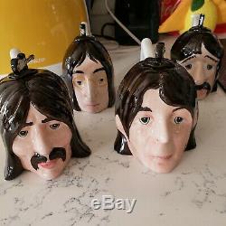 Beatles Figures Heads TEAPOTS LORNA BAILEY Set of 4 Lennon Ringo Rare Novelty