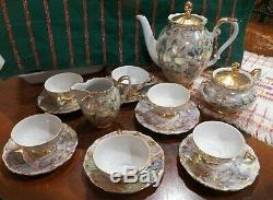 Beautiful Setting for 6 PMD Bavaria 17 Piece China Tea Set