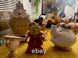 Beauty & The Beast 10th Anniversary Limited Edition Rare 5 Pc Tea Pot Set