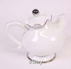 Beauty and Beast Enchanted Objects Platinum Leaf Disney Direct Teapot Set