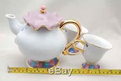 Beauty and the Beast Mrs. Potts Tea Pot & Chip Tea Cup 3 Items Set Tokyo Disney