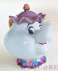 Beauty and the Beast Tea Cup x2 Teapot Sugar Basin Set Tokyo Disneyland Limited
