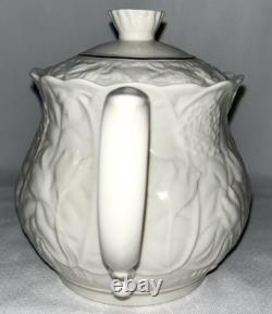 Belleek Serenity Tea Set, Tea Pot, 2 Cup And Saucers, Sugar And Creamer