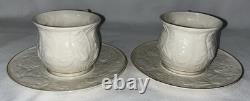 Belleek Serenity Tea Set, Tea Pot, 2 Cup And Saucers, Sugar And Creamer